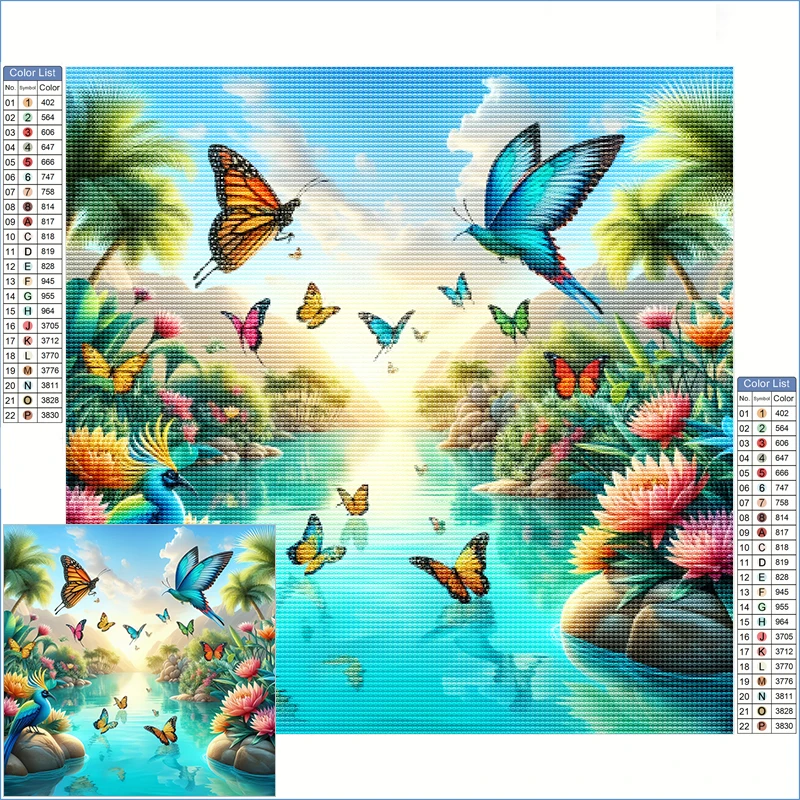 

DIY 5D комплект алмазной живописи, новинка 2025 года, фантастическая природа, морской пейзаж, бабочка, полная дрель, вышивка для детской комнаты, предметы для украшения