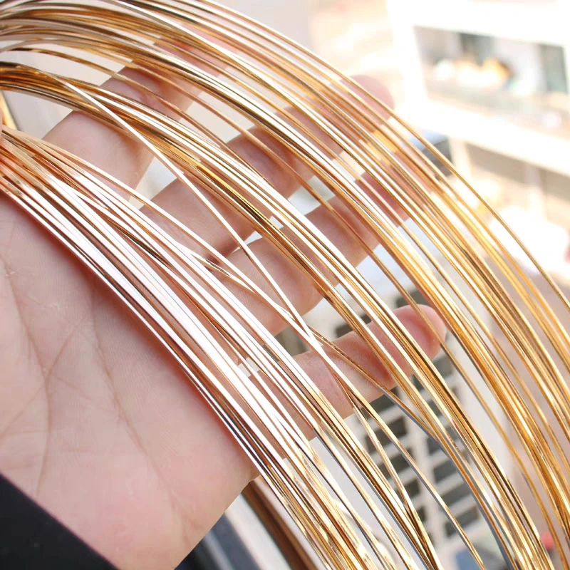 0.4mm 0.6mm 0.8mm Square Copper Wire Half Hard soft Gold Brass Wire for Jewelry Beading Craft Work DIY accessories