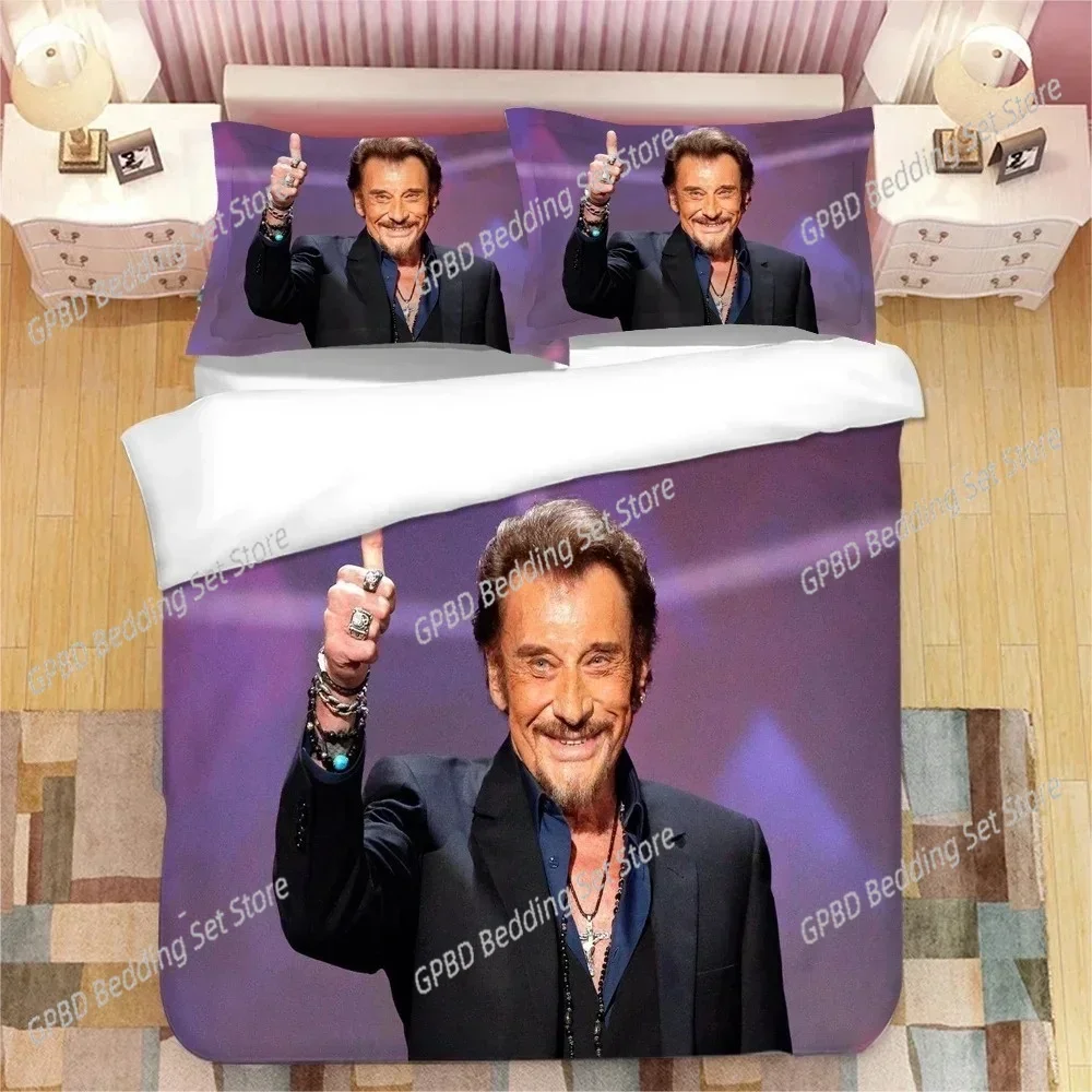 

Johnny Hallyday Comfortable Duvet Quilt Cover Pillowcase Bedding Set Children Bedroom Decoration Home Textile