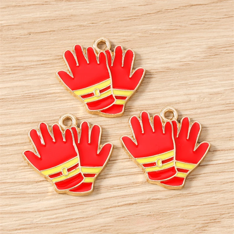 10 Stück Mix Emaille Feuer Thema Feuerwehr Werkzeuge Charms Anhänger für Schmuckherstellung Tropfen Ohrringe Halsketten DIY Handwerk Zubehör – Detail 7
