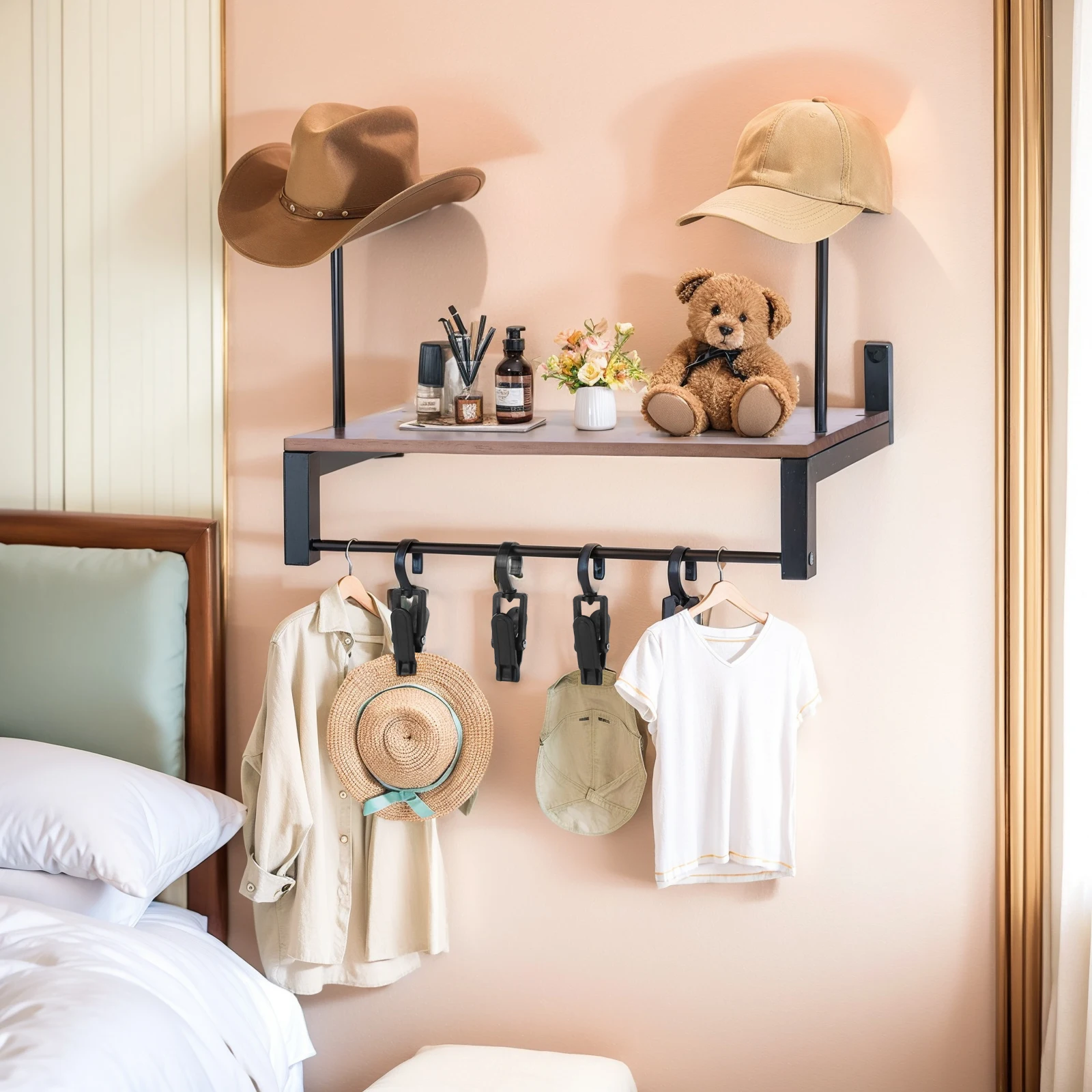 

Wooden Motorcycle Helmet Holder Wall Mount Helmet Organizer Rack Wear Resist Gear Storage Rack for Motorcycle Accesories Storage