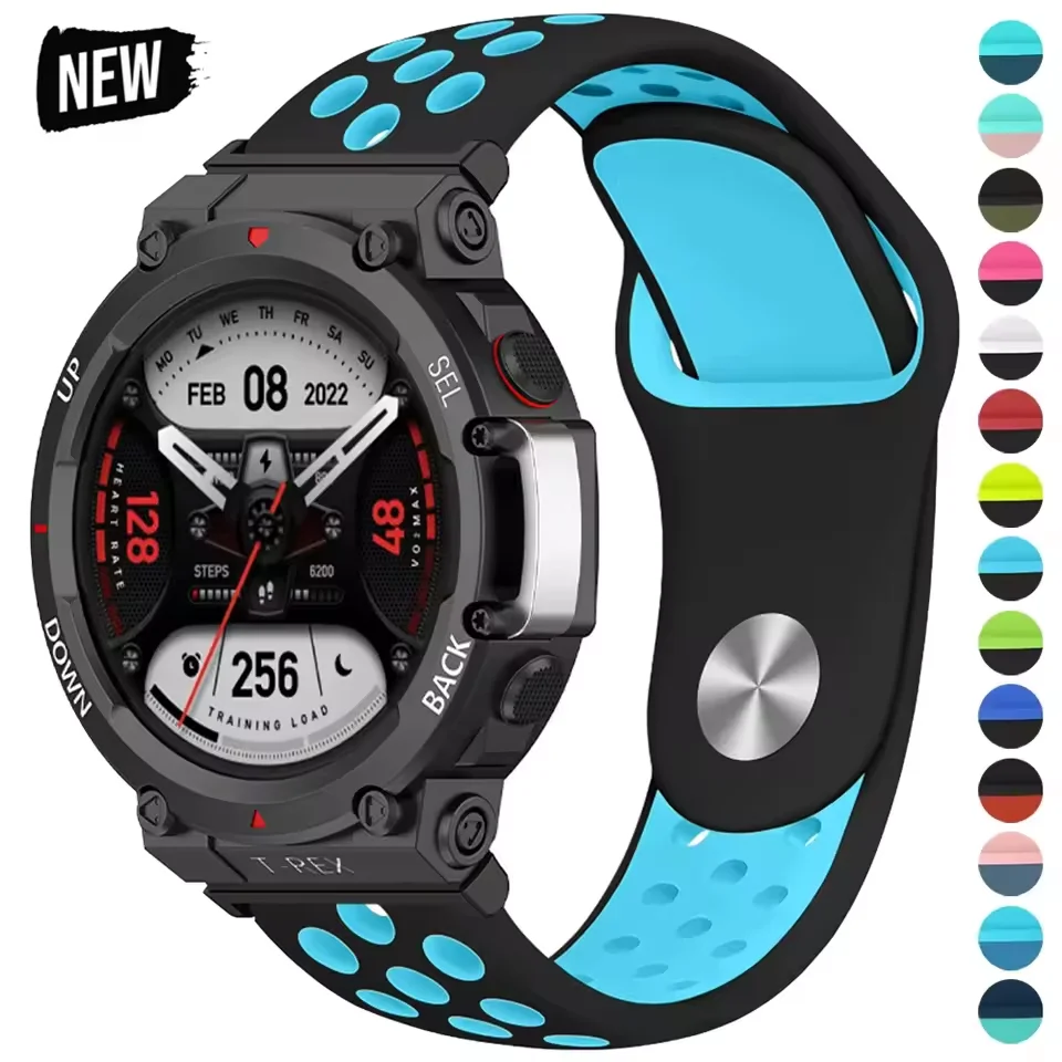 جديد تنفس سيليكون حزام ل Huami Amazfit T-Rex 3/2 ساعة ذكية الفرقة سوار رياضي أحزمة ل Amazfit T Rex Trex 2 Pro