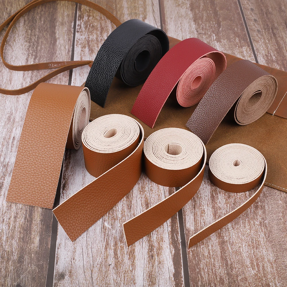 

2Meters DIY Leather Crafts Straps Strips for Bag Handles Handbag Belts Handmade Leathercraft Accessories Wide 1.25/2.5/3.75/5cm
