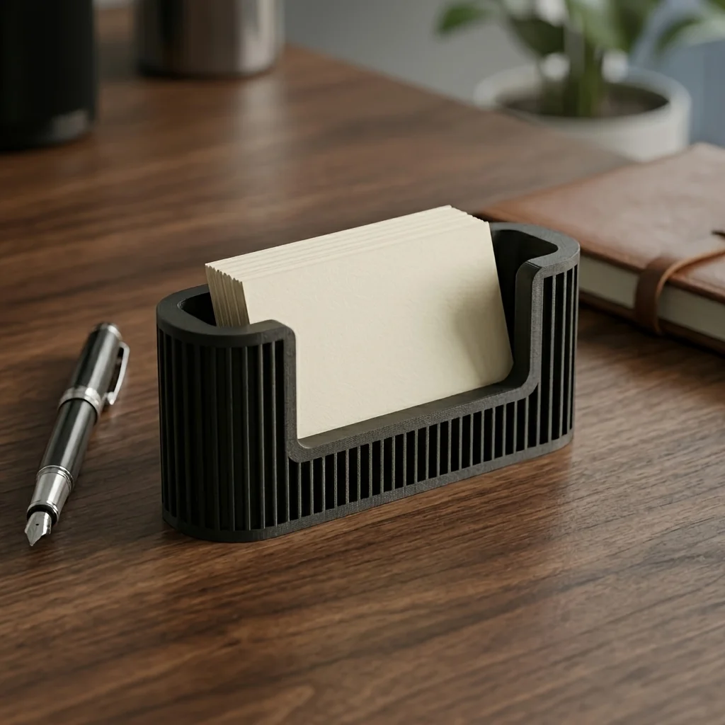 3D Printed Minimalist Striped Roman Column Storage Rack Multifunctional Business Card Holder For Office Reception Table