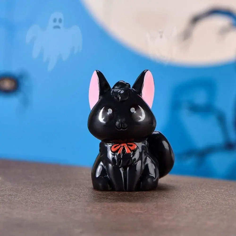 الكرتون نمط الراتنج الحرفية هالوين تمثال لطيف شبح هالوين زخرفة صغيرة DIY قزم اليقطين تمثال المنزل #5