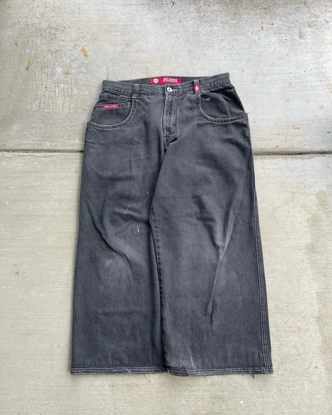 Jncos-pantalones vaqueros holgados Retro para hombre, ropa cargo, pantalones cargo, pierna ancha, ropa de calle, y2k