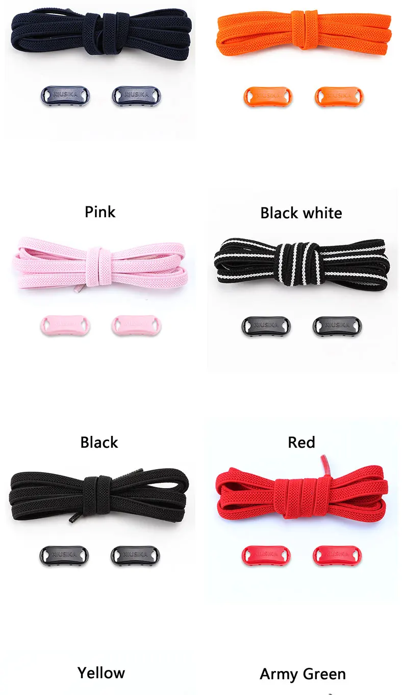 Elastische Schnürsenkel ohne Binden, flache Schnürsenkel für Sneaker, Schnürsenkel ohne Binden für Kinder und Erwachsene, schnelle Schnürsenkel, Gummibänder für Schnürsenkel. – Detail 8