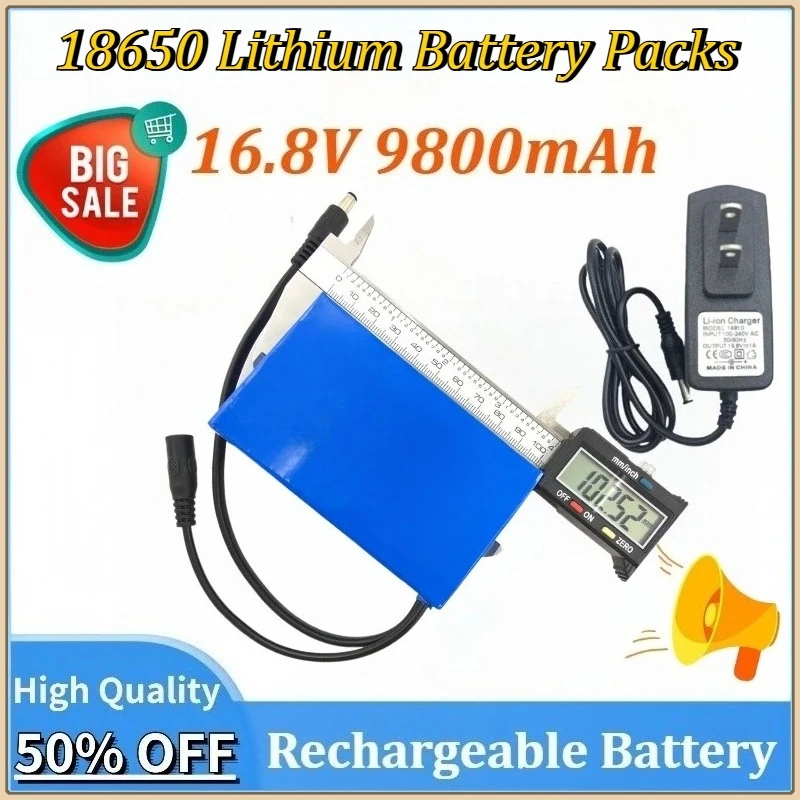 

14.8V/16.8V 9800mAh High-Capacit Battery Packs 18650 Lithium Ion Rechargeable Batteries for CCTV Cam Monitor Audio Amplifier