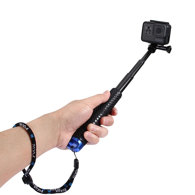 49cm Aluminum Alloy Extendable Handheld Selfie Stick Telescoping Pole for GoPro Hero OSMO Xiaoyi SJCAM Eke Diving Phone Case