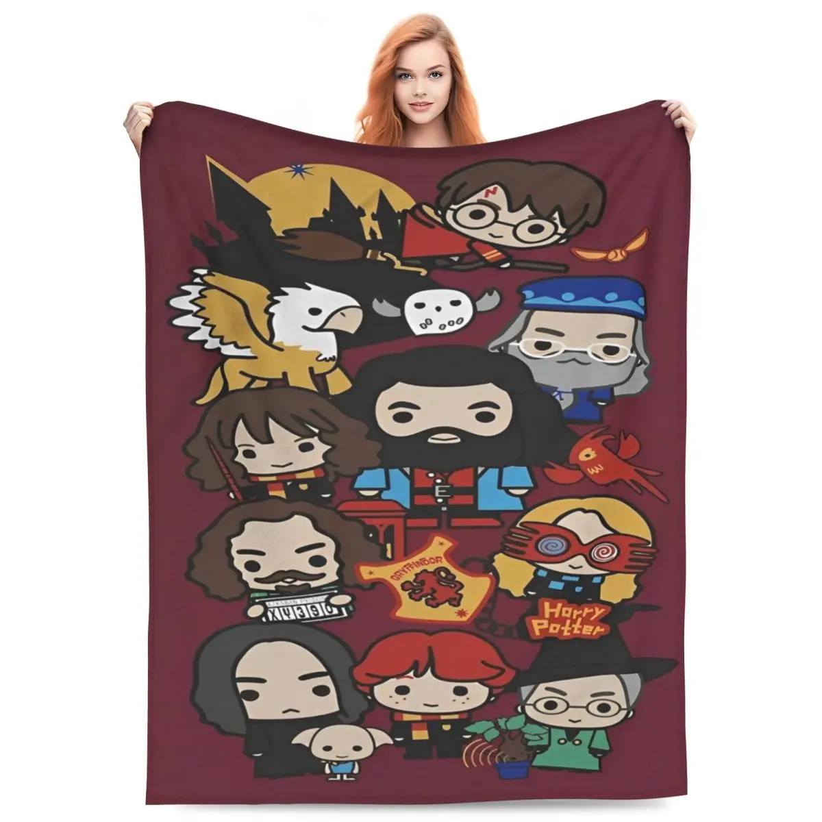 Harrys Potters Magic School Blanket Thing For Bed Soft Cozy Throw Blanket Winter Gifts