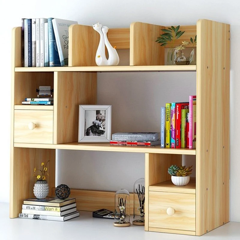 

Ins Bookshelf Desk Shelves Desktop Student Small Bookcase Storage Desk Dormitory Jane Combination Simple Desktop Storage Rack