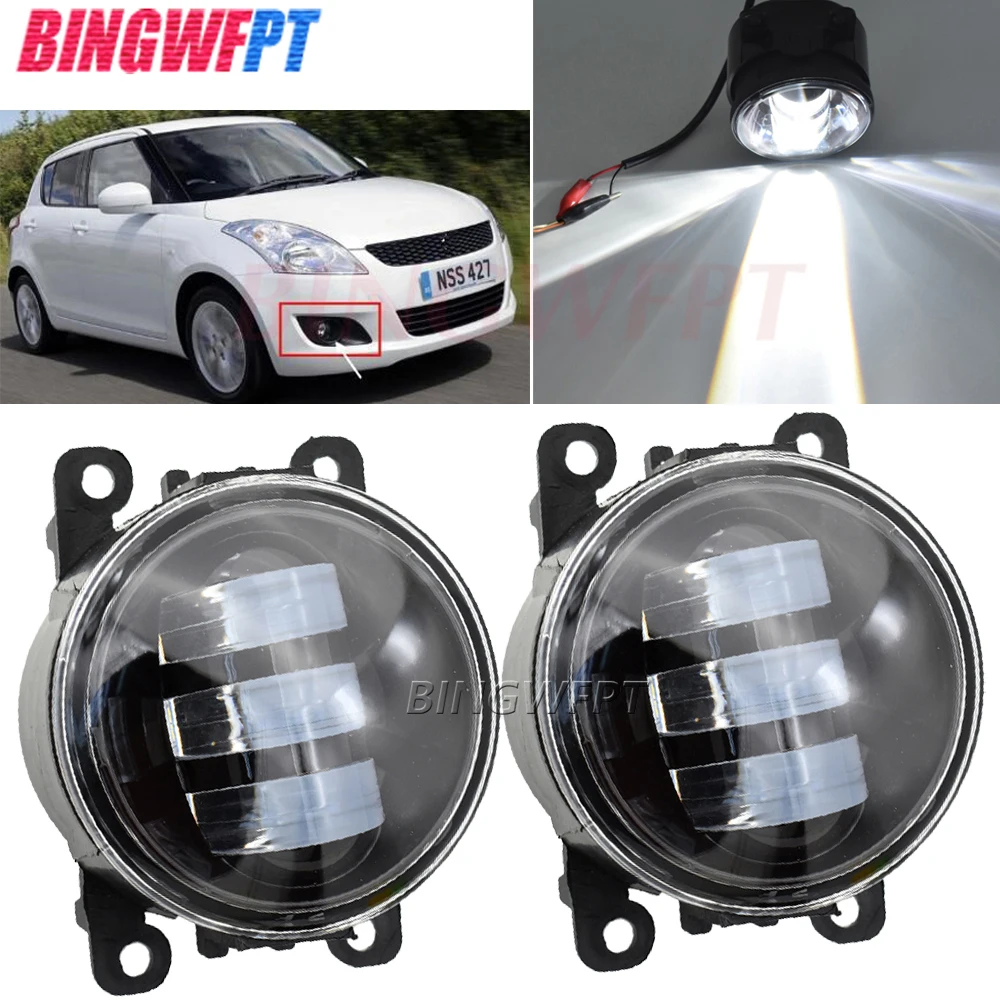 1Pair High Quality LED Fog Light For Suzuki Grand Vitara Fog Lamp Halogen Fog Light Alto Swift Ignis Jimny Splash 1998-2015