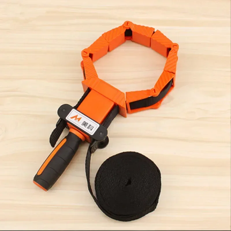 1pcs Multifunction Belt Clamping Tools Woodworking Quick Adjustable Band Clamp Polygonal Clip 90 Degres 4M Pure Nylon Strap Clip