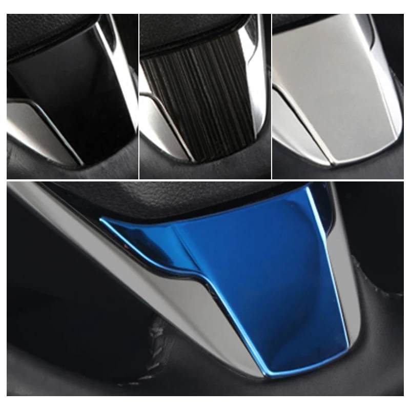 Car Interior Steering wheel decorative Cover Sequins Emblem Badge Sticker for Honda CRV CR-V 2017 2018 2019 2020 2021 Accessorie