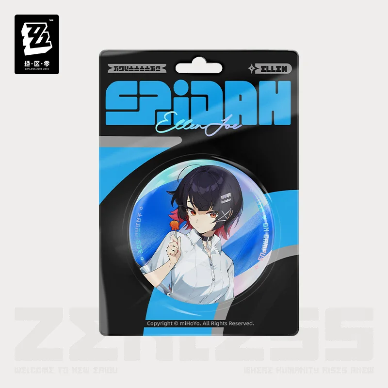 Official Zenless Zone Zero Gaming Merchandise Cartoon Characters Cosplay Astra Yao Nicole Ellen Joe Tinplate Badge 4