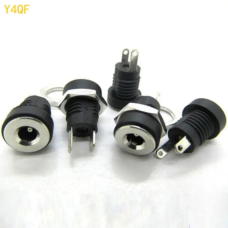 Y4QF 10 paren voor Power Adapter 5,5x2,1 mm Mannelijke mannelijke Elektrische Socket Plug Adapter PCB Paneel Diy