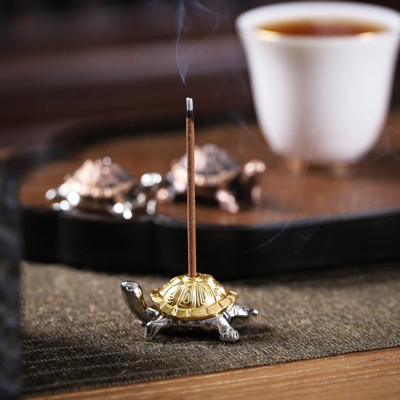 1 Pc Turtle Shape Portable Incense Censer Stick Holder Burner Stand Sandalwood Holder Teahouse Home Office Decoration