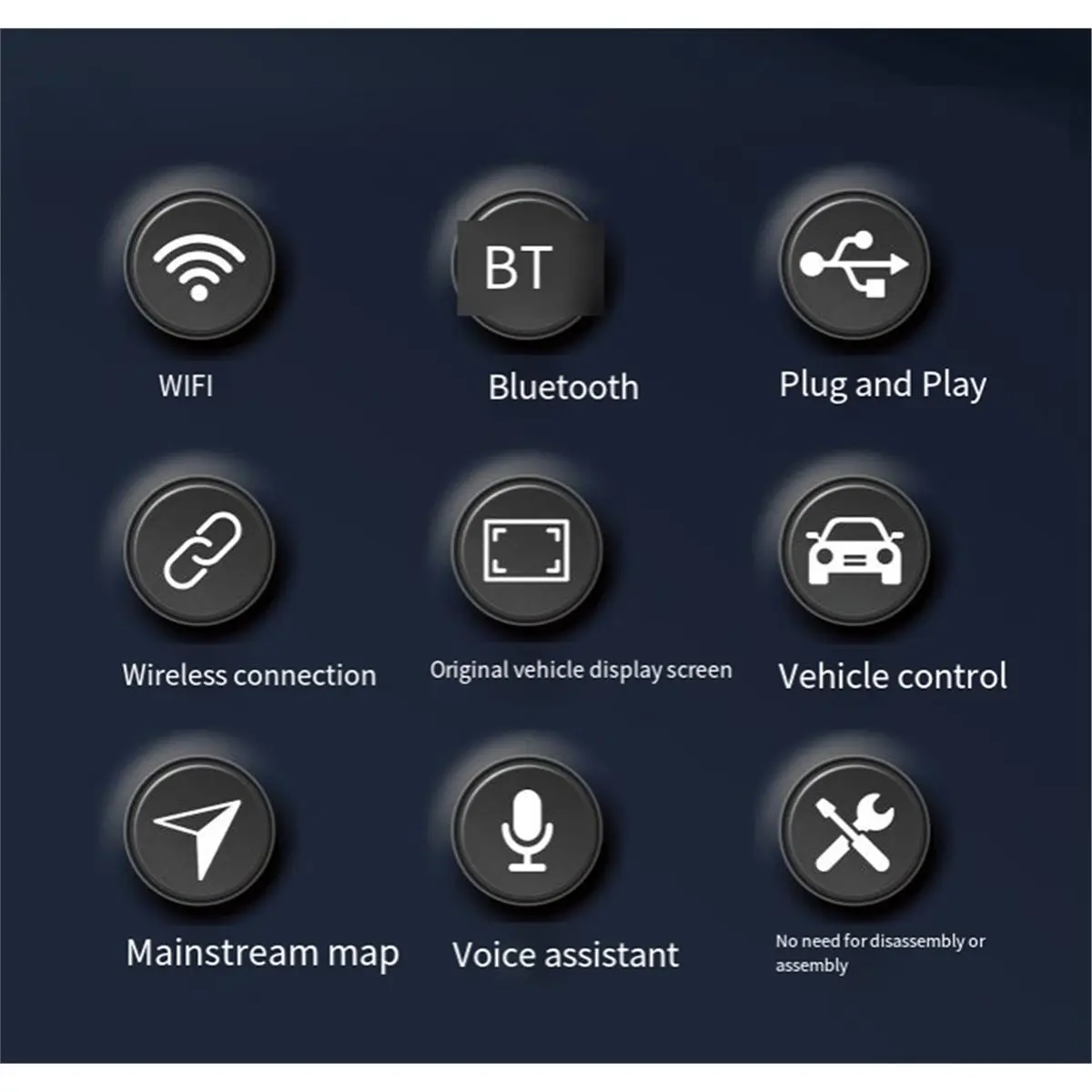 For CarPlay Adapter, Plug and Play, Wired to Wireless Interconnected Video Box/Car Infotainment Box for Screen Mirroring
