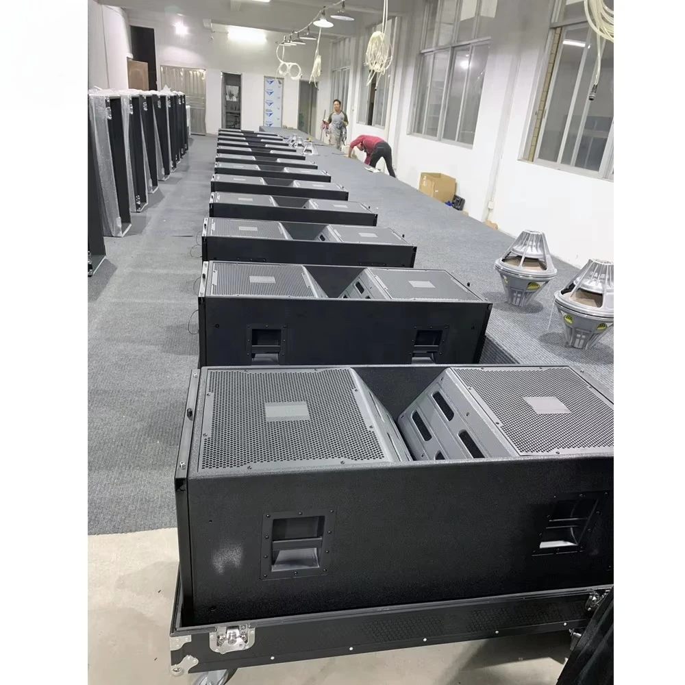 Lase Sound Professional Audio 4889 Dual 15 Inch 600 Watt Powered Stage Performance Sound System Line Array Speakers