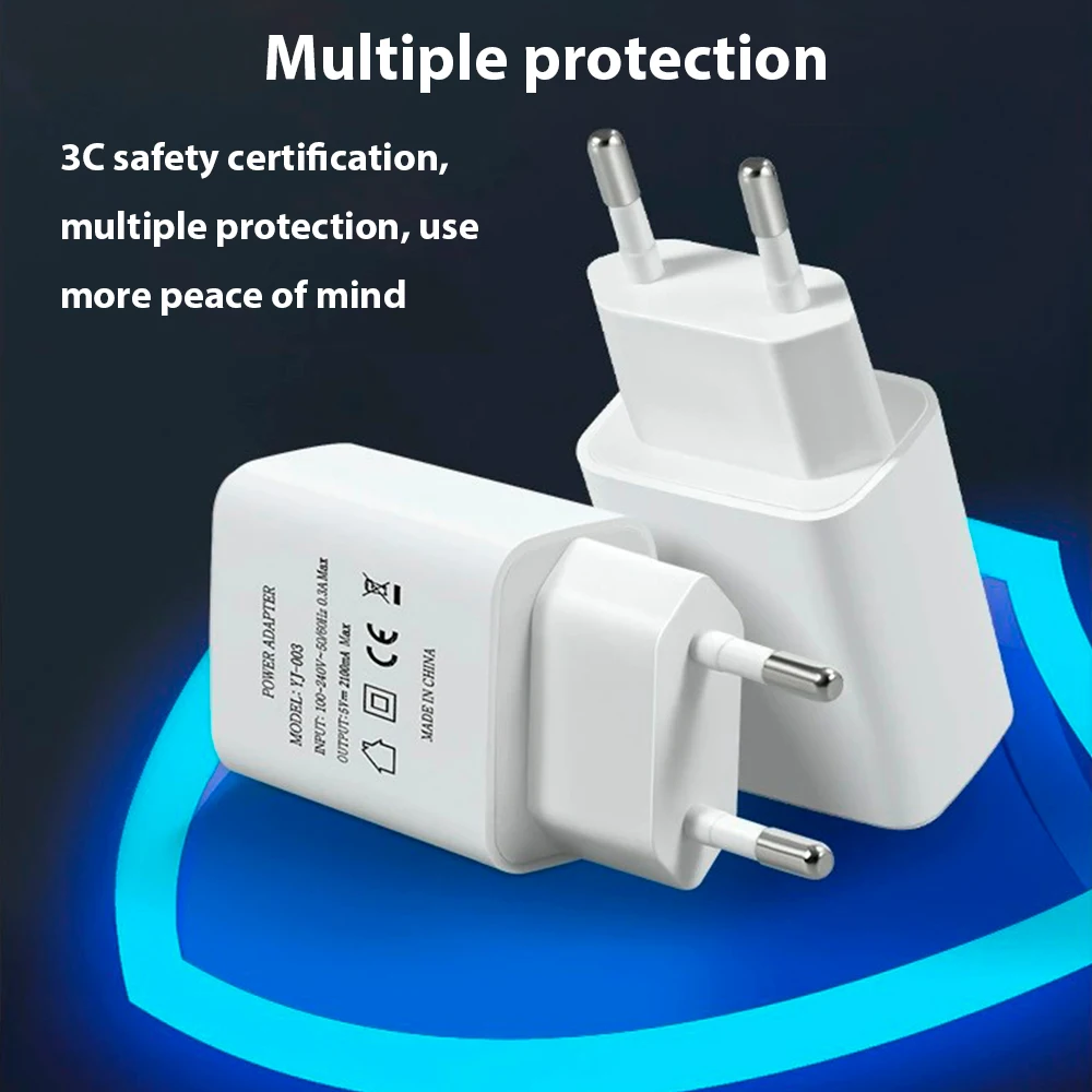 Fast Charger EU Plug USB Charger Quick Phone Charger For Samsung J6 Prime J2 Core A7 2018 M20 M30 Charger Phone Accessories