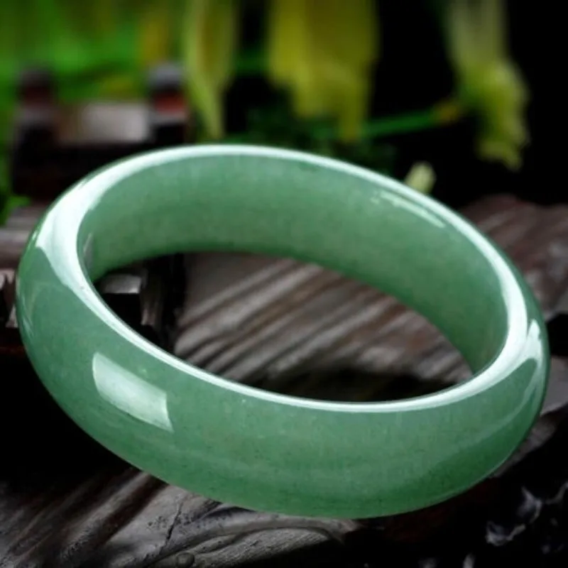 

Natural Dongling Jade Flat Bar Bracelet, Elegant and Fashionable