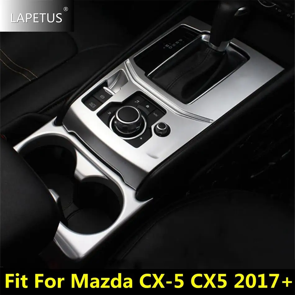 

ABS Auto Center Control Gear Shift Water Cup Holder Panel Decor Cover Trim For Mazda CX-5 CX5 2017 - 2024 Interior Accessories