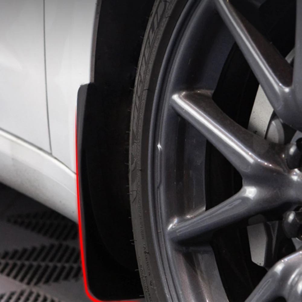 

Upgrade TPE For Tesla Model Y Junip Front and Rear Wheel Hole-Free Mudguards Car Tire Mudguards Waterproof Exterior Protection