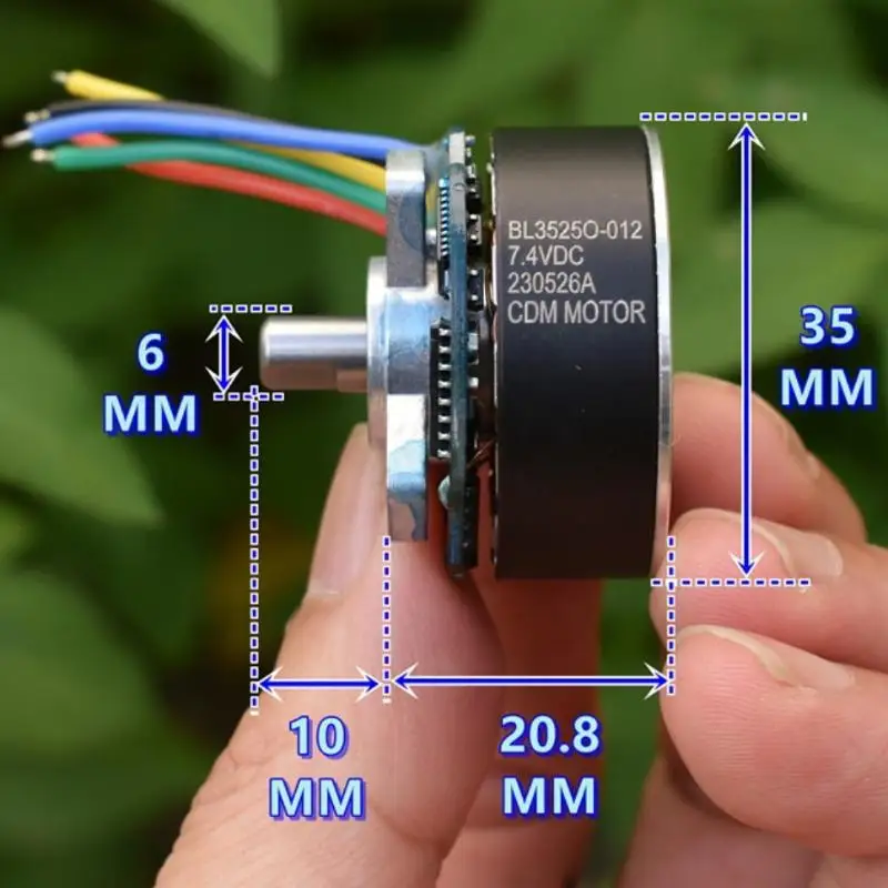 1 قطعة BL3525O DC7.4V 3200 دورة في الدقيقة عزم دوران كبير محرك قوي PWM سرعة 35 مللي متر BLDC فرش السيارات مع سائق محرك كهربائي