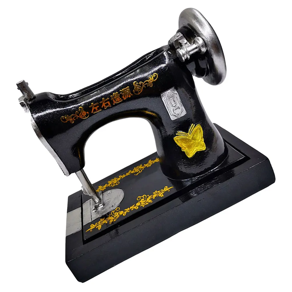 1 قطعة الزهرية الحرفية الراتنج خمر ماكينة خياطة شكل وعاء عصاري لنباتات الصبار ديكور سطح المكتب حديقة الزينة