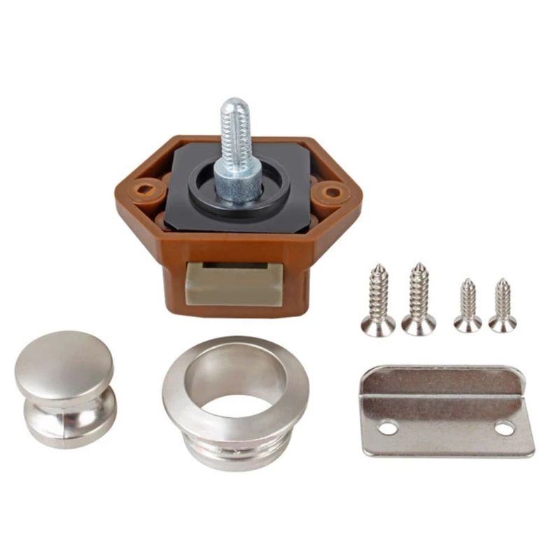 Bild 4: Durchmesser 20mm Camper Auto Push-Lock RV Caravan Boot Schublade Latch Taste Schlösser Für Möbel Hardware