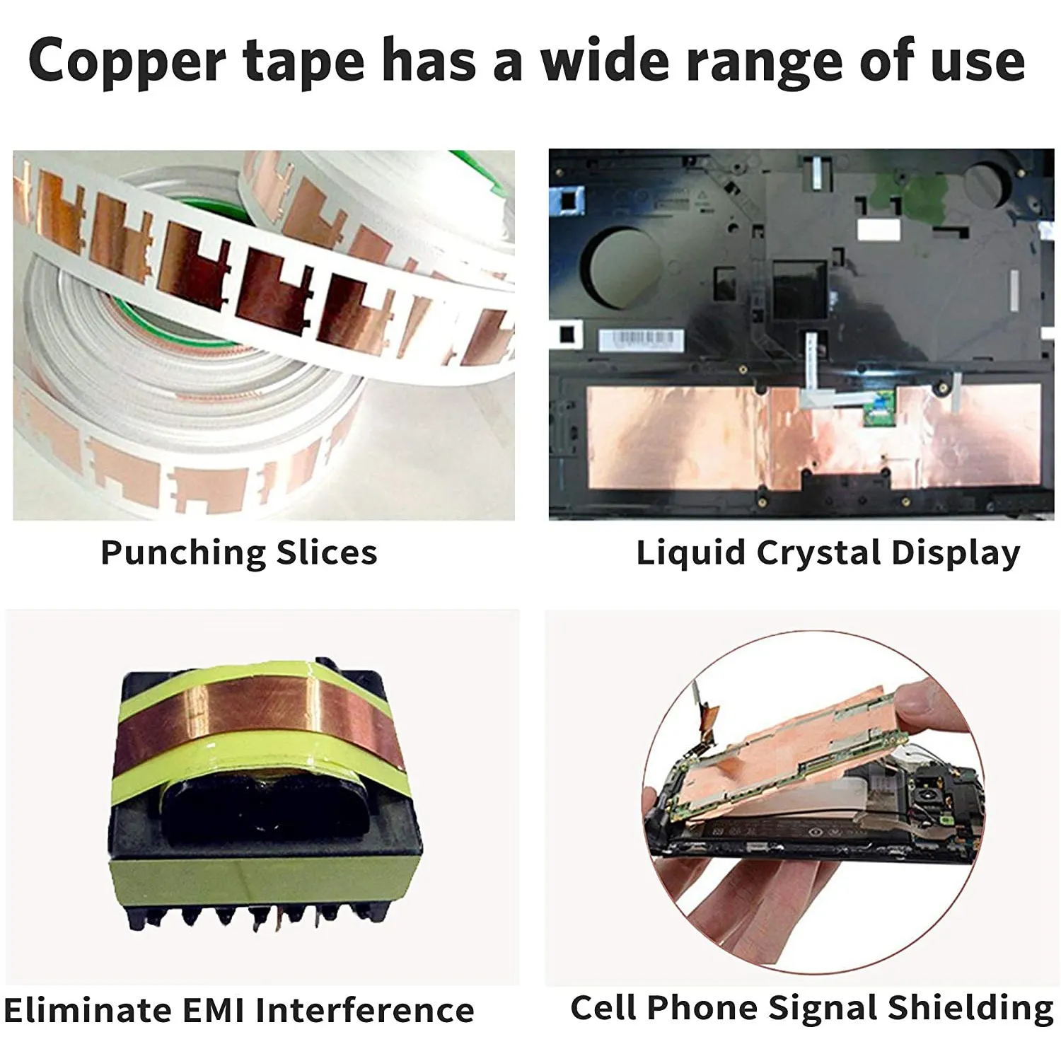 Copper Foil Tape 70mm x 20M for EMI Shielding Conductive Adhesive for Electrical Repairs,Snail Barrier Tape Guitar