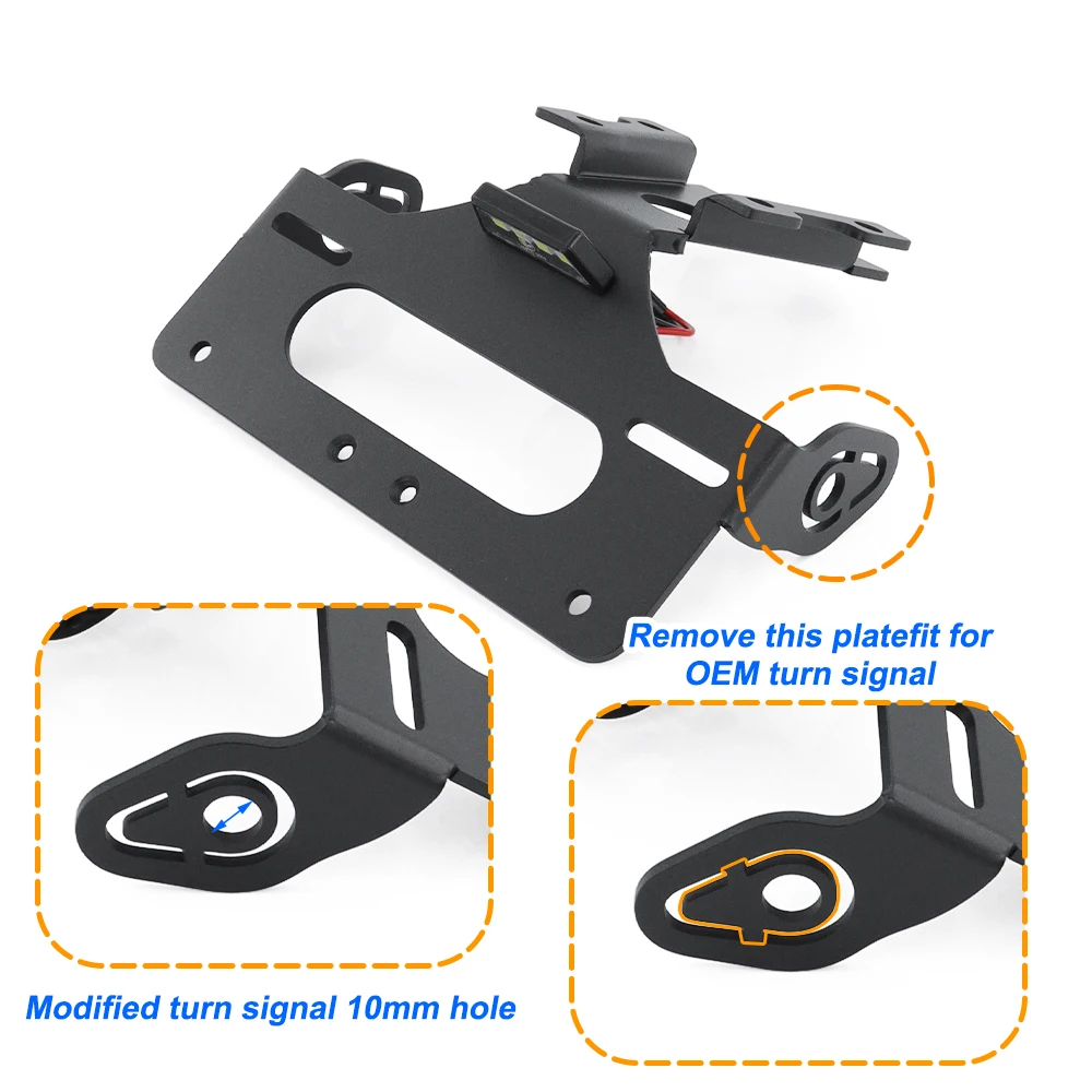 Misura per Yamaha MT-09 MT09 FZ09 FZ-09 2014 2015 2016 coda ordinata parafango eliminatore portatarga