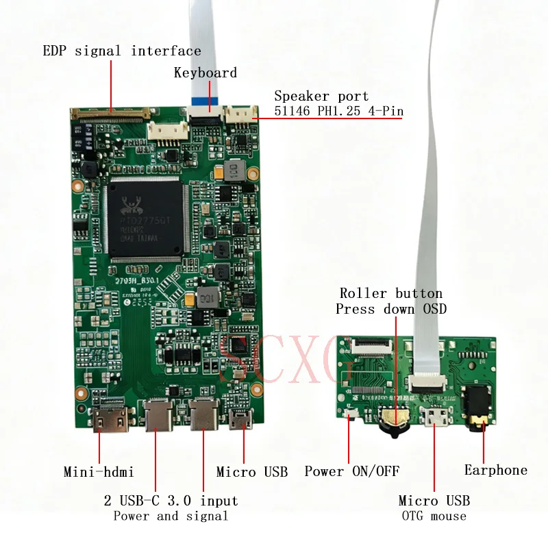 For LQ156Z1JW02 LQ133Z1JW01 LTN133YL01 LTN133YL03 Controller Board Kit 3200*1800 USB-C 3.0 Mini-HDMI Matrix 3200x1800 40 Pin EDP