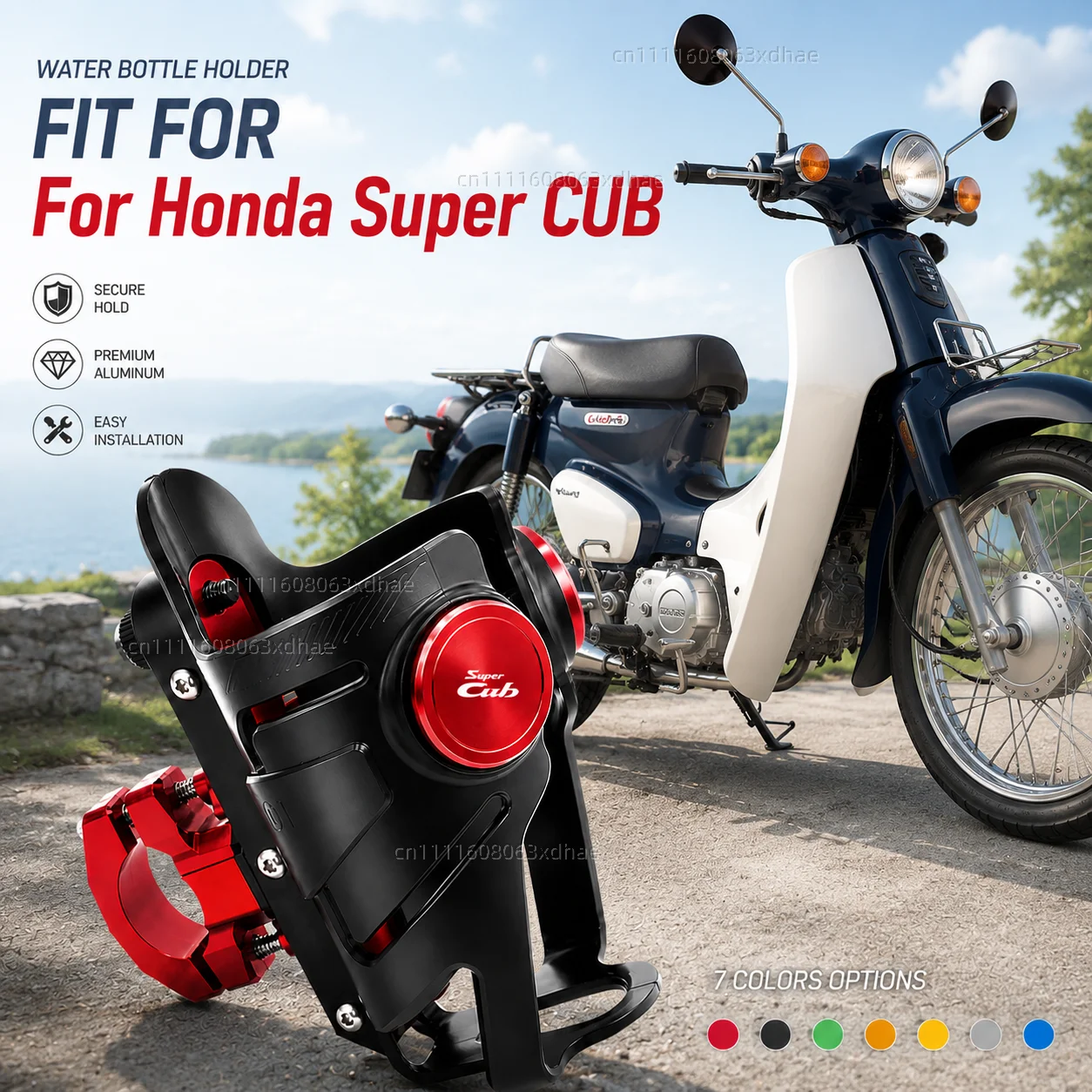 Motorcycle Water Bottle Holder For Honda Super CUB C70 90 110 C125 Coffee Beverage Tea Cup Support Modification Accessories