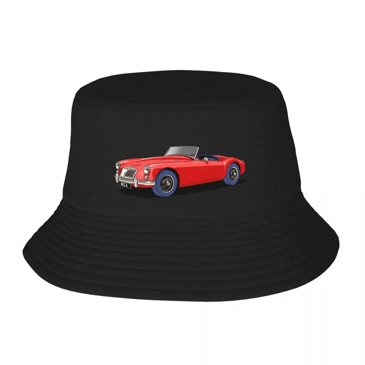 Classic MG MGA Roadster in Red Bucket Hat Christmas Hat New In The Hat Custom Cap Sports Cap Caps Male Women's