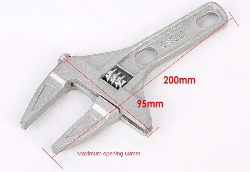 8-68mm Universal Repair Set Bathroom Manual Tool Large Opening Pipe Wrench Bathroom Repair Tool