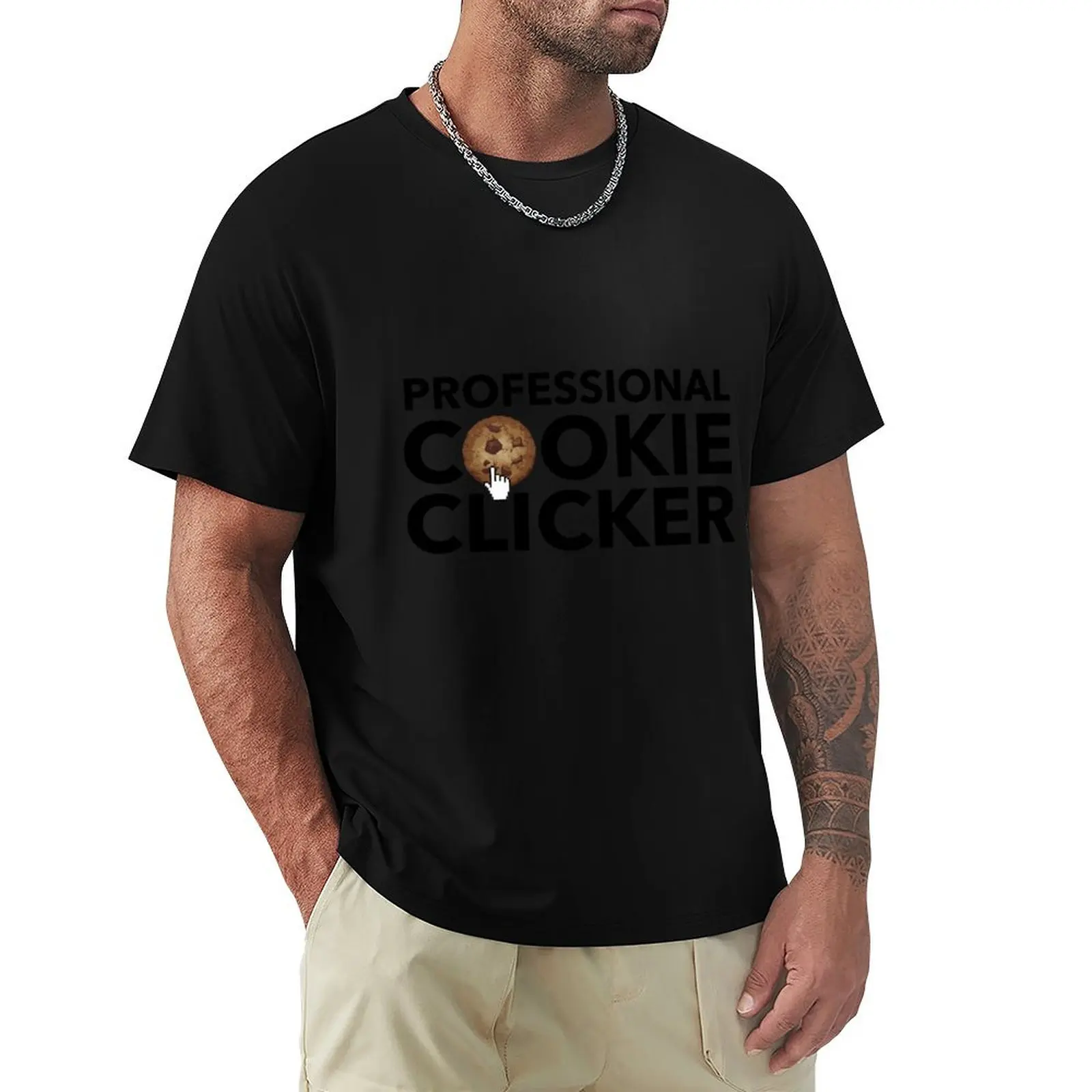 Professional COOKIE CLICKER T-Shirt Street Style Casual Tee Shirt