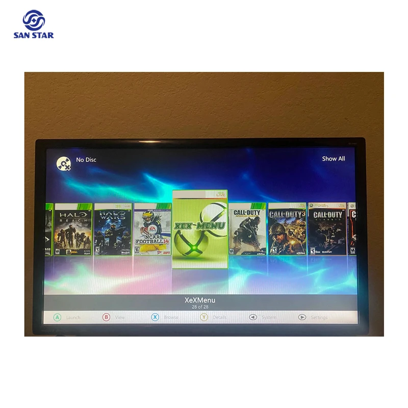 

RGH Xbox 360 Modified Game Console Bulit in HDD Hacked Game Aurora System