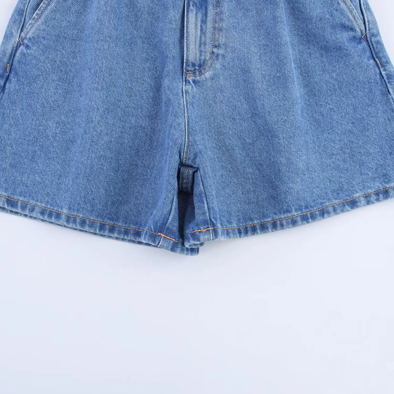 2025 Summer New Products Women's Fashion Commuting All-match High Waist Paper Bag Denim Casual Shorts 8228/028