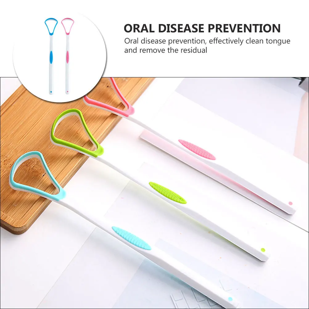

2Pcs Tpr Tongue Scrapers Clean Tongue Surface Fast Remove Food Residue and Prevent Halitosis Oral Hygiene Essential