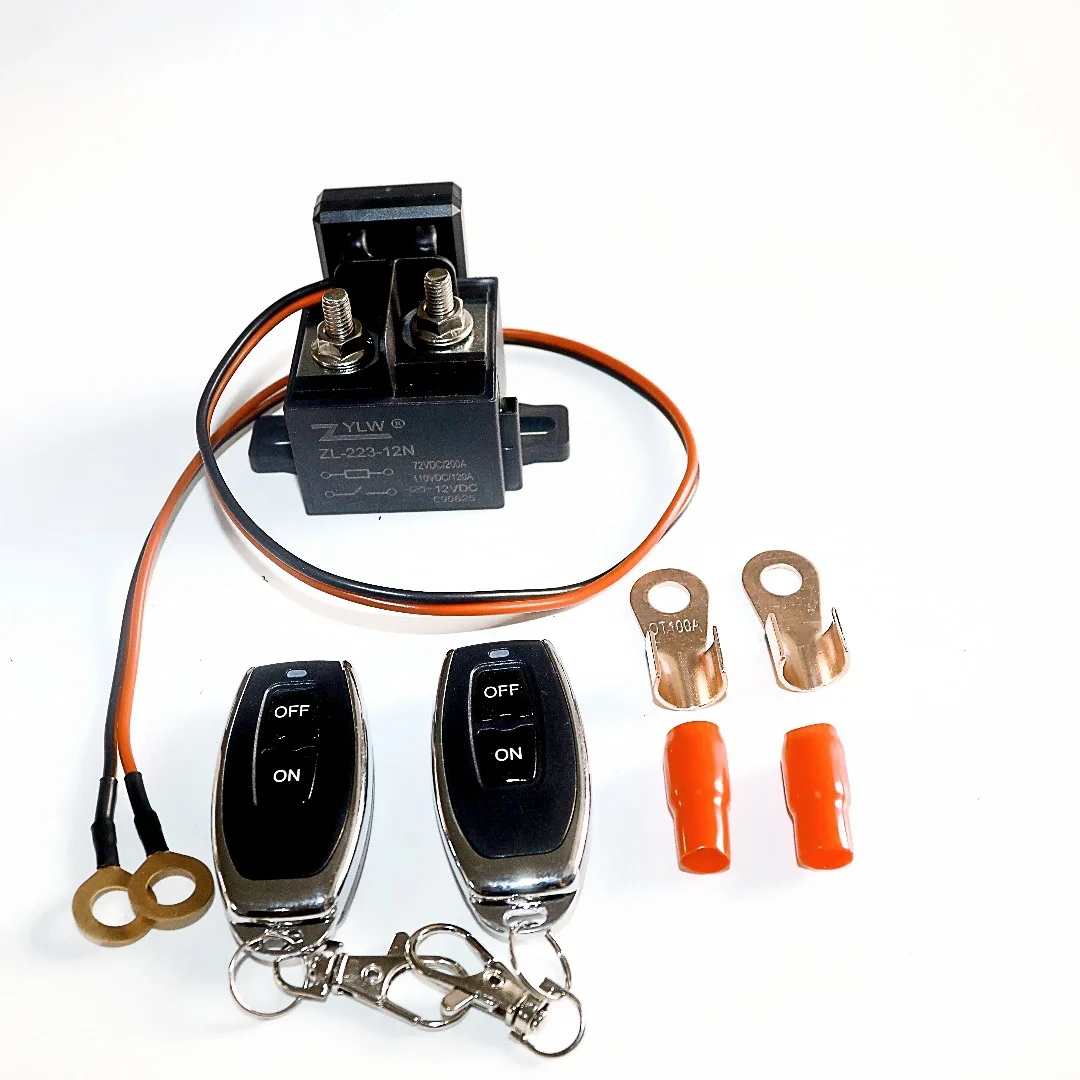 

Выключатель-разъединитель аккумуляторной батареи 12В 200А с дистанционным управлением, реле-выключатель для защиты от угона с пультом управления