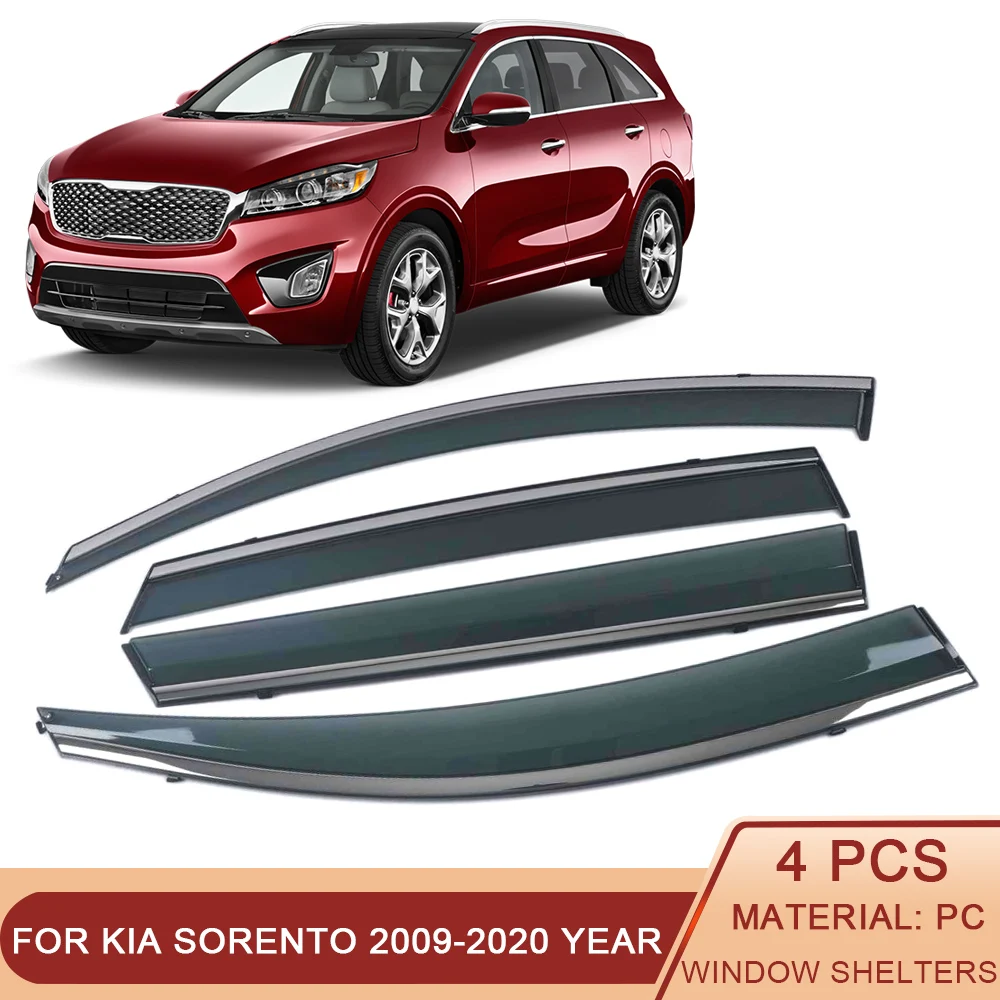 

For Kia Sorento 2009-2020 Car Window Sun Rain Shade Visors Shield Shelter Protector Sticker Exterior Accessories