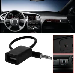 15 см 3,5 мм мужской аудио разъем AUX к USB 2,0 типа A женский OTG конвертер-адаптер кабель автомобильные аксессуары белый/черный