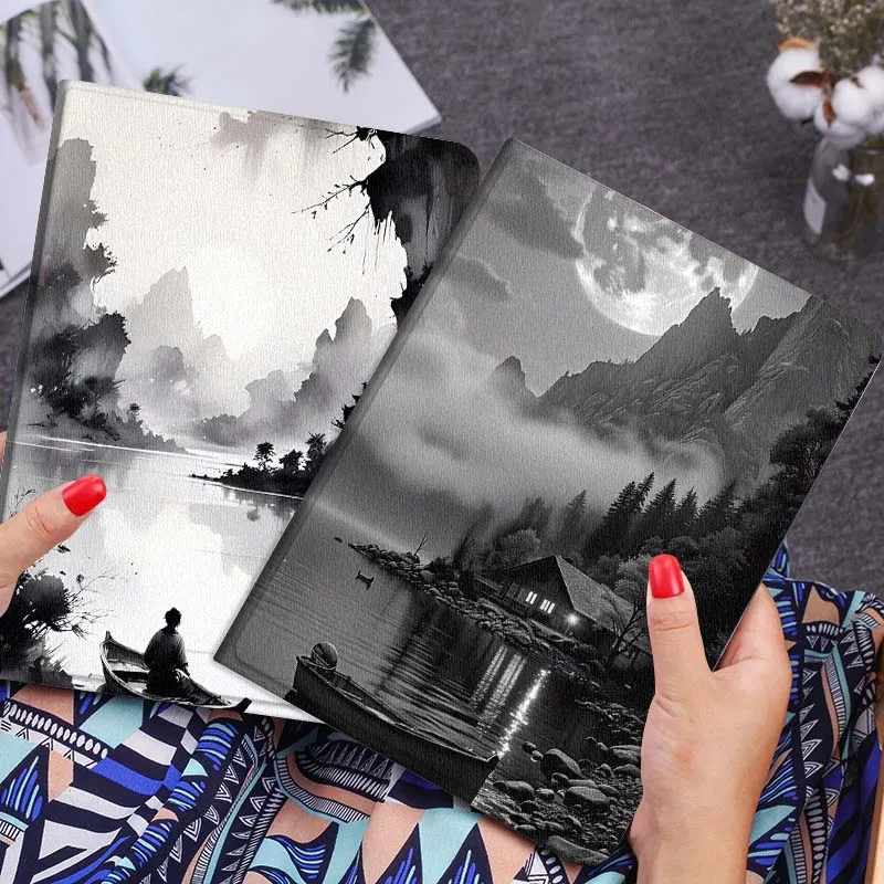 

Mountain Lake House Night Tablet Case For Lenovo Xiaoxin Legion Pad Tab Pro GT Y700 Gen4 2 11 P11 M10 K10 3rd Plus Gen Gift