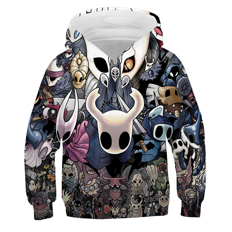 Hollow Knight Print Hoodies Sweatshirts Autumn Fleece Pullover Boys Girls Tracksuit y2k Tops Sudadera Anime Hoodie Kids Clothes