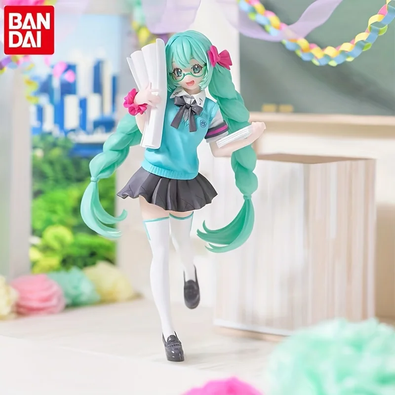 Bandai animation schoolgirl figure - exquisite collection model - PVC indoor desktop decoration, suitable for car accessories,