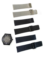 Replacement Watch Band for Bering Unisex Watch with Screw Slim Strap 24mm and 20mm