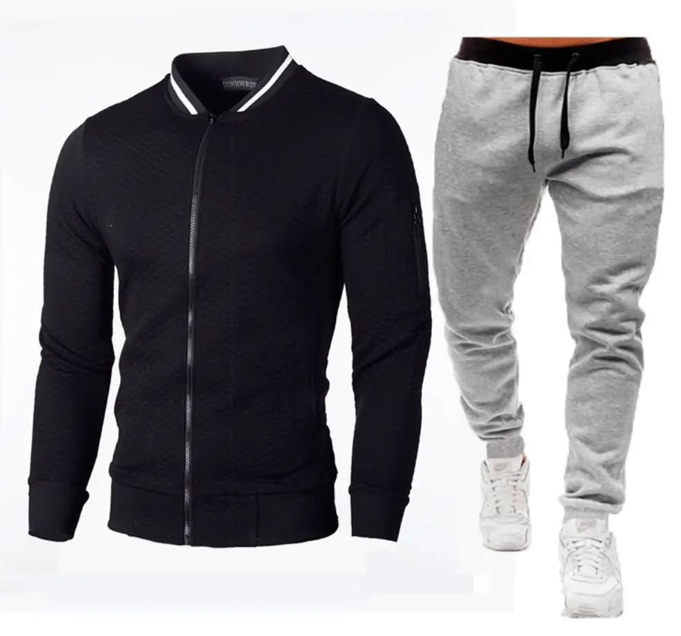 2023 Nieuwe Mannen Sets Lente Herfst Hoodies Sets Mannen Trainingspak Sportkleding Hoodies Sweatshirt + Joggingbroek 2 Stuks Kleding MY611