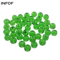 50-pieces Fishing Beads Stopper Round Brass Tackle Glass Beads 8mm 6mm Bait Rigs Accessories Carp Fishing Gear