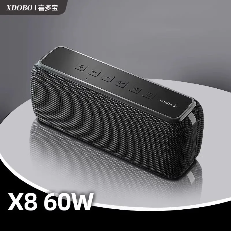 XDOBO X8 무선 블루투스 스피커 60W 고출력 휴대용 홈 야외 오디오 Aubwoofer 지원 TF/AUX